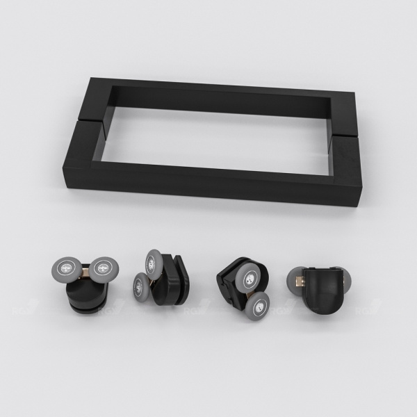 душевая дверь в нишу rgw classic cl-14-b 140 см, профиль матовый черный