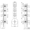 смеситель для душа fantini nostromo 50 93 3803b термостатический, матовая сталь