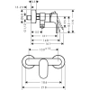 смеситель для душа hansgrohe rebris s 72643670