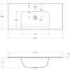 раковина 100x46 cezares duet czr-nat-100-lvb