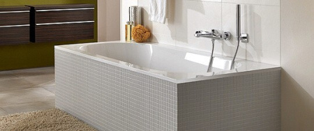 квариловая ванна villeroy&boch oberon ubq199obe2v-01 190x90 см