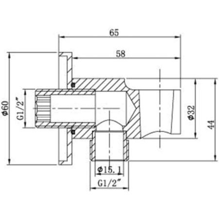 подключение для душевого шланга с держателем vincea vsc-31mb