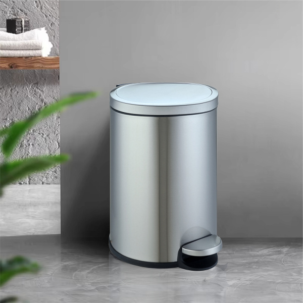 Мусорное ведро Weltwasser WW Lora MT 12L с педалью, хром матовый
