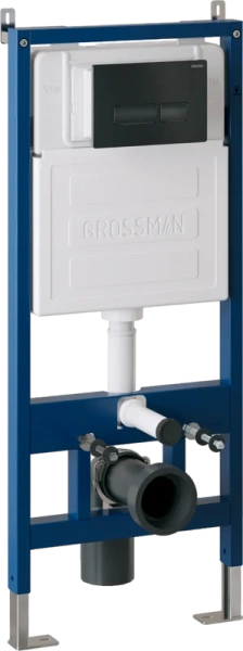клавиша для инсталляции grossman pragma 700.k31.03.210.210 для унитаза, пластик, черная матовая