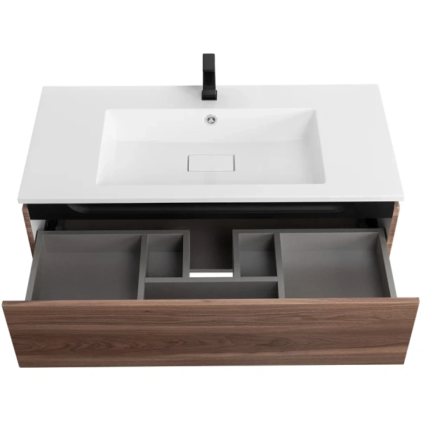 тумба под раковину cezares slider 100 slider-1000-1c-so-na-p подвесная орех дымчатый