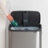 мусорное ведро brabantia bo touch bin 223082 60 л, стальное