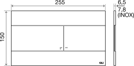 кнопка для инсталяции oli slim 659046 хром матовый