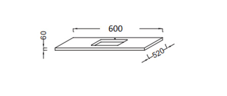 столешница под раковину jacob delafon parallel 60 eb53-0600-e10 квебекский дуб 380863