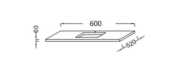 столешница под раковину jacob delafon parallel 60 eb53-0600-e10 квебекский дуб 380863