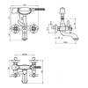 смеситель для ванны с душем fima carlo frattini olivia f5004br