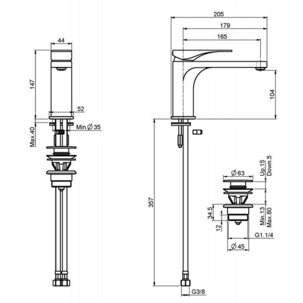 смеситель для раковины fima carlo frattini quad f3721lcr.ws