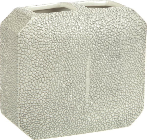 Стакан для зубных щёток Kassatex Shagreen ASG-TBH серый