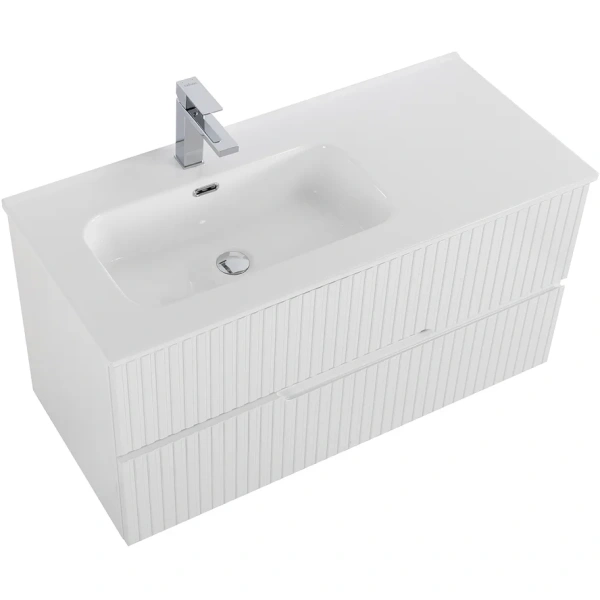 тумба под раковину cezares duet-n 100 l duet-n-1000-2c-so-bl-l подвесная bianco lucido