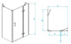 душевой уголок rgw passage pa-77b r 120x70 41087727-084r профиль черный стекло прозрачное