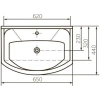 раковина полувстраиваемая aqwella элеганс 65см, 4620008192475