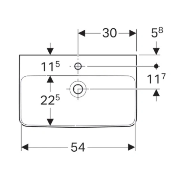 раковина полувстраиваемая keramag renova nr.1 comprimo new 226160 60 см