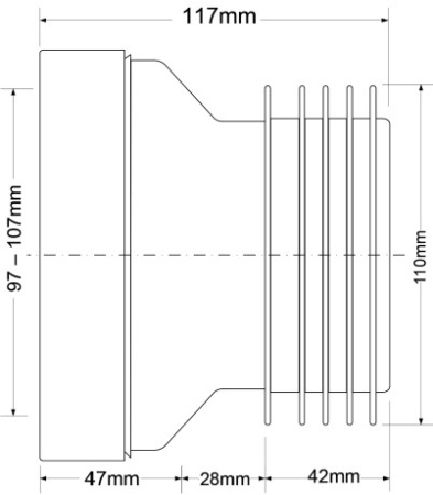 труба фановая 117 mcalpine mrwc1