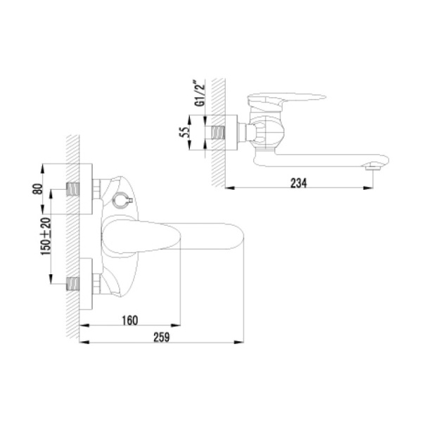 смеситель для ванны с душем lemark status lm4414c