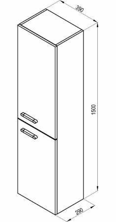 шкаф пенал ravak sb chrome 39 r x000000967 подвесной капучино белый