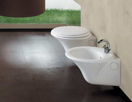 унитаз подвесной безободковый hatria sculture yxkn01, без сиденья, цвет белый