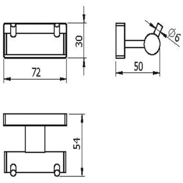 Крючок двойной Langberger Alster 10932B