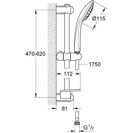 душевой гарнитур grohe euphoria 27266001
