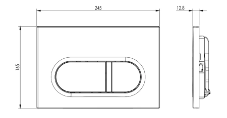 клавиша для инсталляции aquatek kdi-0000042 для унитаза, пластик, белая глянцевая