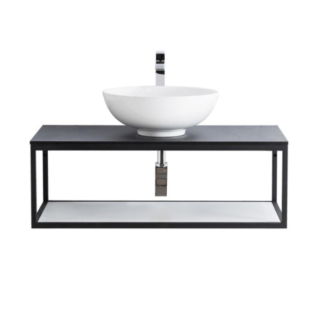 вставка на дно металлической консоли под раковину 90 cezares cadro-90-mens-nero