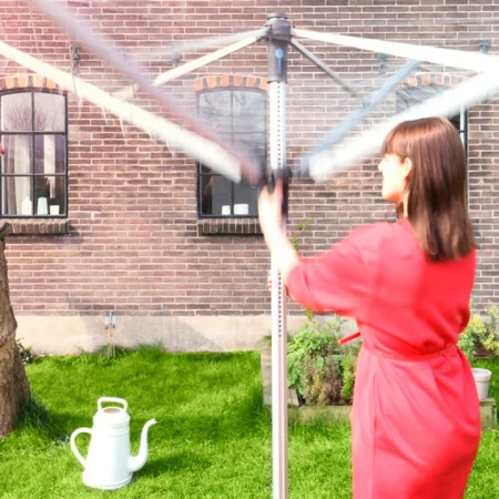 сушилка для белья brabantia lift-o-matic advance 100260 серый металлик