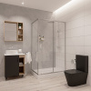 душевой уголок niagara nova 120×80 ng-6612-08 профиль хром, стекло прозрачное