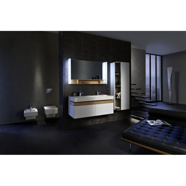 зеркало jacob delafon terrace 150 eb1184-nf с подсветкой белое древесное с сенсорным выключателем