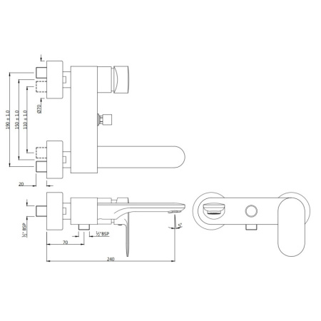 смеситель для ванны с душем jaquar opal prime opp-chr-15119pm