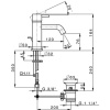 смеситель для раковины cisal less new ln00051040 цвет черный матовый