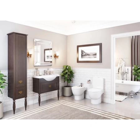 пенал roca america evolution l zru9302948 напольный r, дуб тёмный шоколад