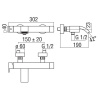 смеситель для ванны nobili ray ry00110/1cr