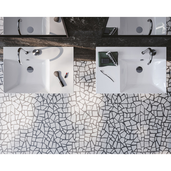 раковина catalano zero 0120781001 подвесная, чаша справа, с 1 отв., 75x50 см, белый глянцевый