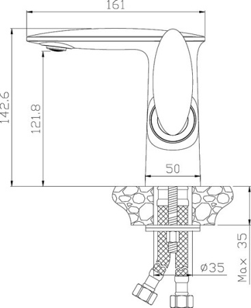 смеситель для раковины rossinka rs30-11