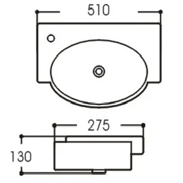 раковина aquatek 51 l aq5329-00 белая