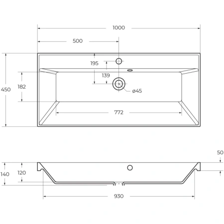 раковина полувстраиваемая belbagno bb1000/450-lv-mr-ast белая