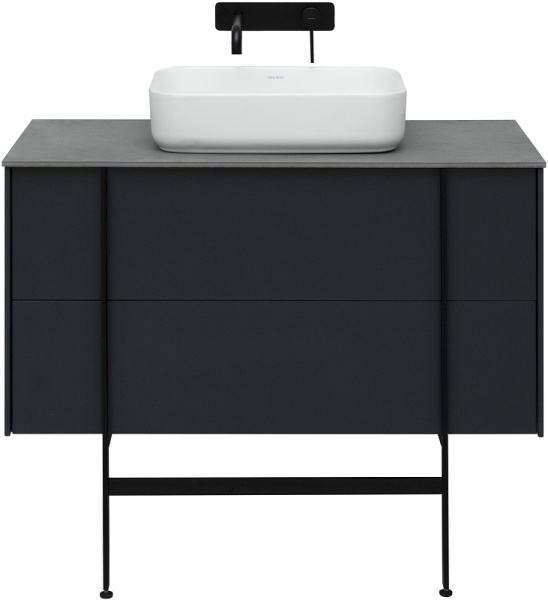 тумба под раковину allen brau reality 100 1.32007.am подвесная антрацит матовый