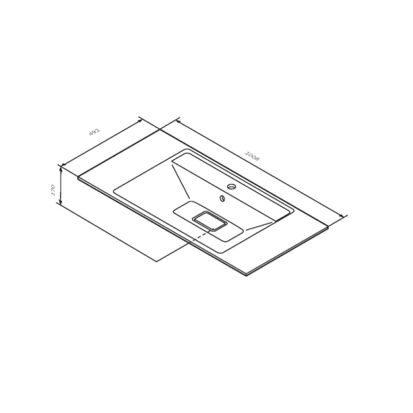 раковина полувстраиваемая am.pm inspire v2.0 100 m50awpx1001wg, белая
