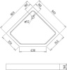 акриловый поддон для душа gemy st09t 80х80х16 см, цвет белый