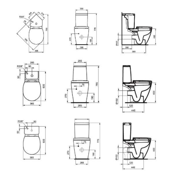 унитаз напольный ideal standard connect space e119501 без бачка и сиденья