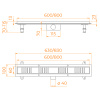 душевой лоток rgw sdr-34b-60 64213460-04 с черной решеткой