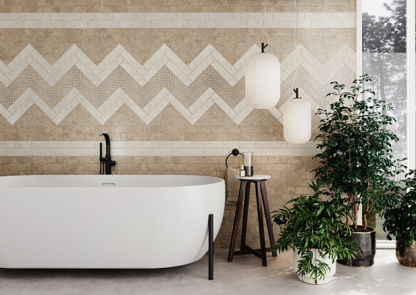 Керамическая плитка Kerama Marazzi Брюссель бежевый светлый матовый 26312 настенная 6х28,5 см