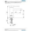 смеситель для раковины e.c.a mina 102108920hex