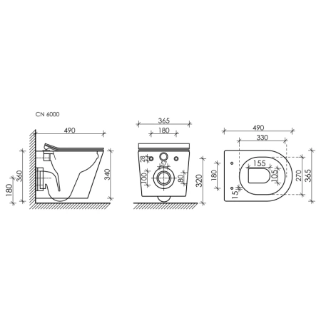 унитаз ceramicanova balearica rimless cn6000mb подвесной, безободковый, с сиденьем микролифт, черный матовый
