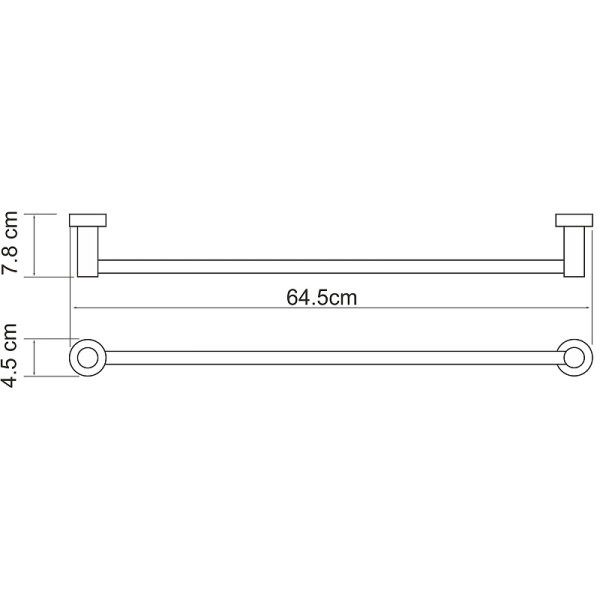 Полотенцедержатель WasserKRAFT Donau K-9430 цвет хром