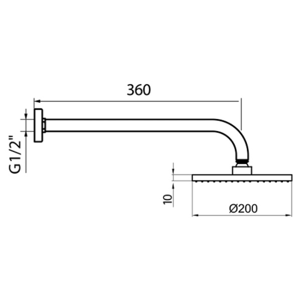 верхний душ webert comfort ac0013015 pvc