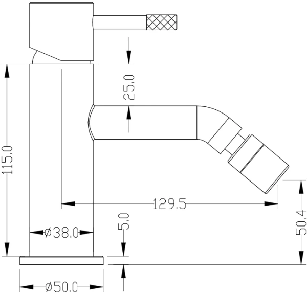 смеситель для биде boheme uno 466-mw белый матовый